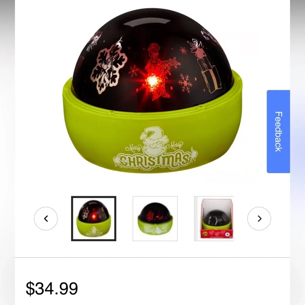 THE GRINCH LED Light Show Projection Shadow Lights Christmas Indoor